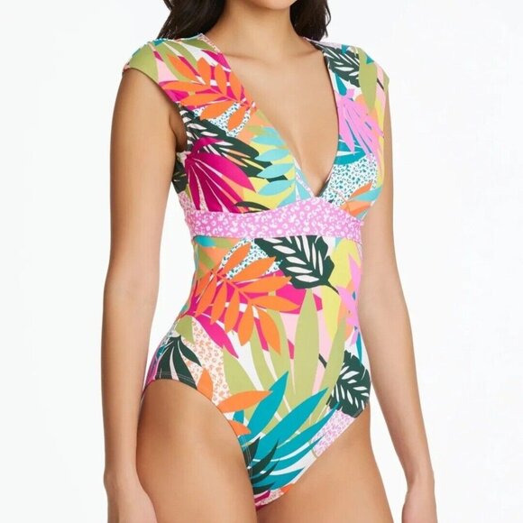 Bleu Rod Beattie Other - NWT! Bleu Rod Beattie Multi Color Wild At Heart One Piece Swimsuit NEW!
